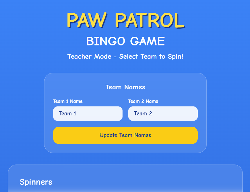 Paw Patrol Bingo